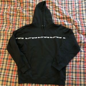Supreme Text Stripe Hoodie